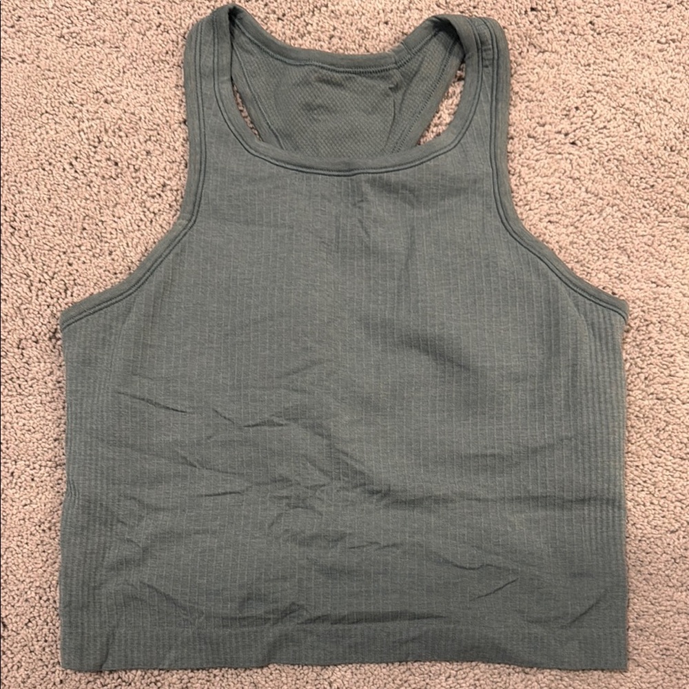 lululemon athletica Ribbed Racerback Tank in Olive